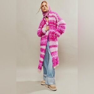 Free People Pink Hollywood Cardi At In Ivory Size L